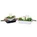 Black and White Wooden Base Bowls, Set of 3