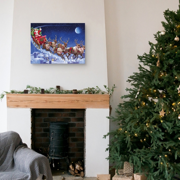 Santa's Sleigh Canvas Art Print