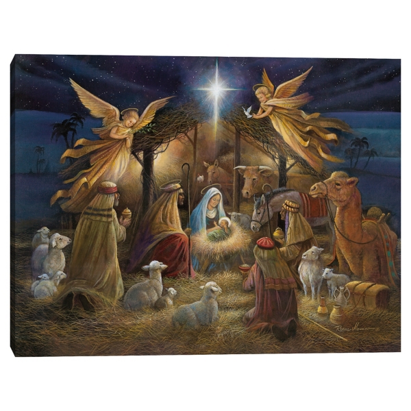 Nativity Angels Christmas Canvas Art Print Kirklands Home