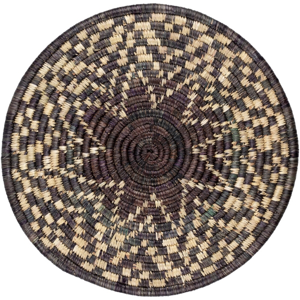 Black and Natural Woven Star Round Wall Plaque | Kirklands Home