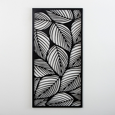 Black Metal Palm Leaves Wall Plaque | Kirklands Home