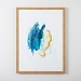 Blue and Gold Abstracts I Framed Art Print