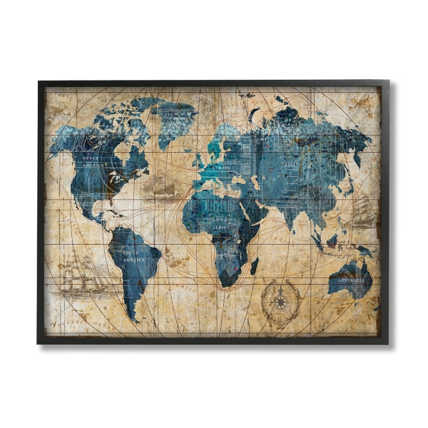 vintage world map