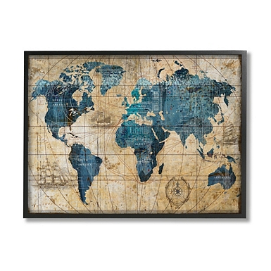 Vintage World Atlas Map Wall Mural Fabric Decal