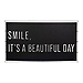 Black Smile It's a Beautiful Day Wall Plaque