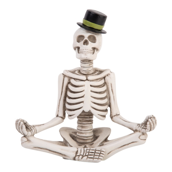 Yoga Skeleton with Top Hat Figurine Kirklands Home