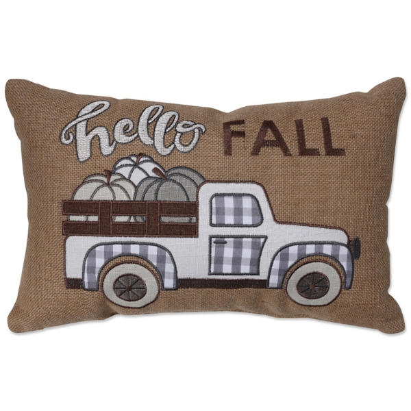 Hello Fall Truck Pillow