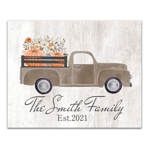 Personalized Autumn Farm Truck Harvest Wall Art Kirklands Home
