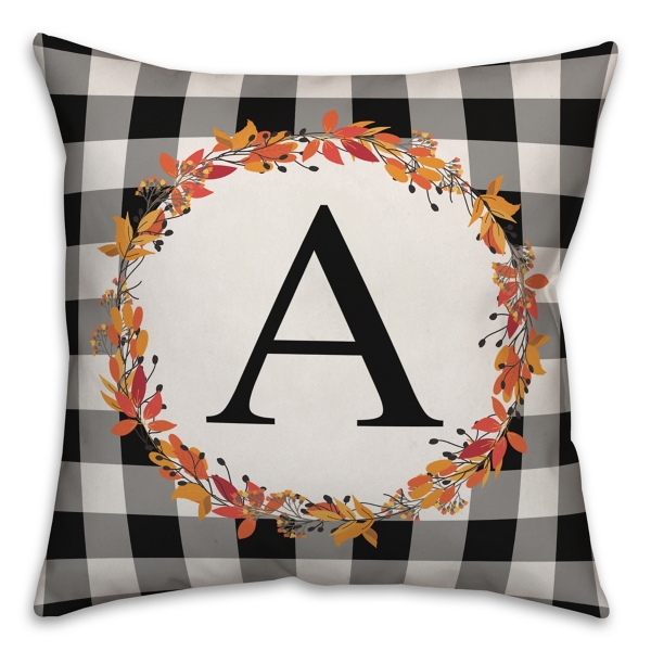 Personalized Orange Monogram Pillowcase