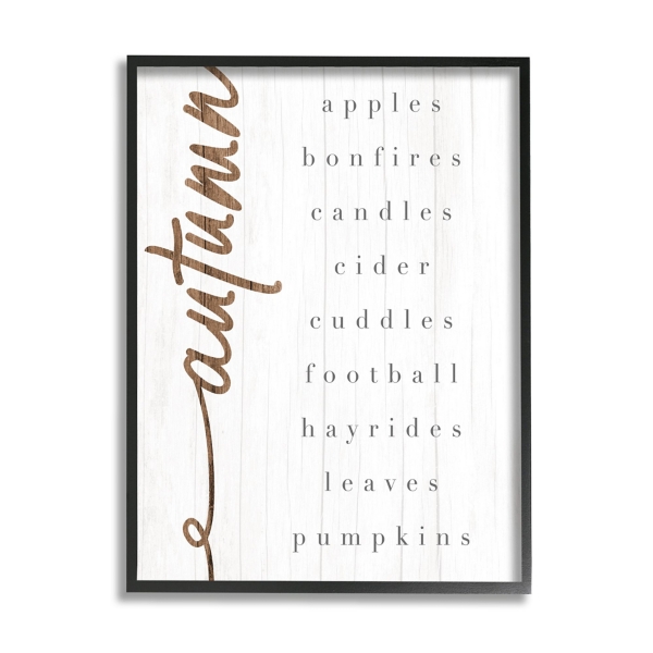 Autumn Checklist Canvas Wall Art | Kirklands Home