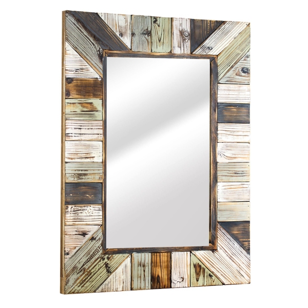 Rustic Wood Plank Frame Mirror Kirklands Home