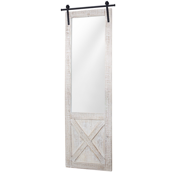 Whitewashed Barn Door Wall Mirror Kirklands Home