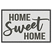 Black and White Home Sweet Home Floor Mat, 24x36
