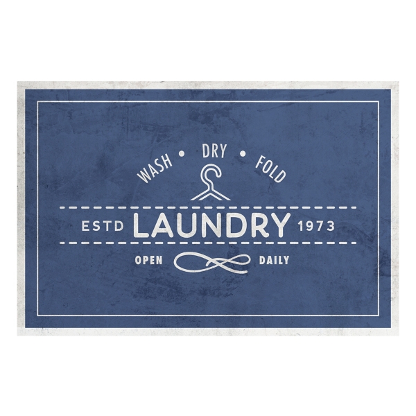 Blue Wash Dry Fold Floor Mat, 24x36 Kirklands Home