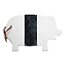 Black and White Marbled Pig Cutting Board