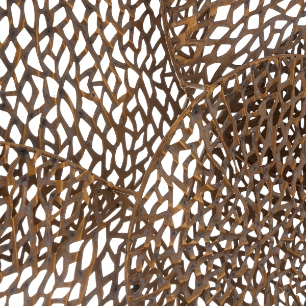 Bronze Metal Layered Lattice Disks Wall Sculpture