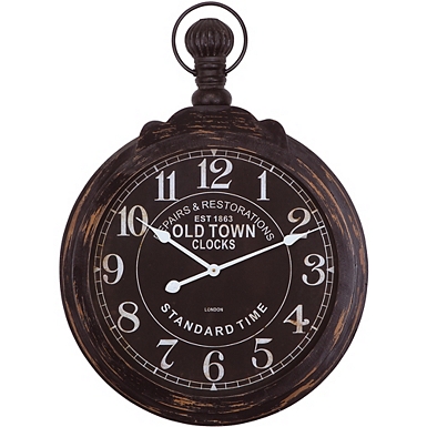 Black Vintage Pocket Watch Wall Clock Kirklands Home