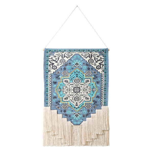 macrame woven wall hanging wall decor The Oval Line Thulani Off white