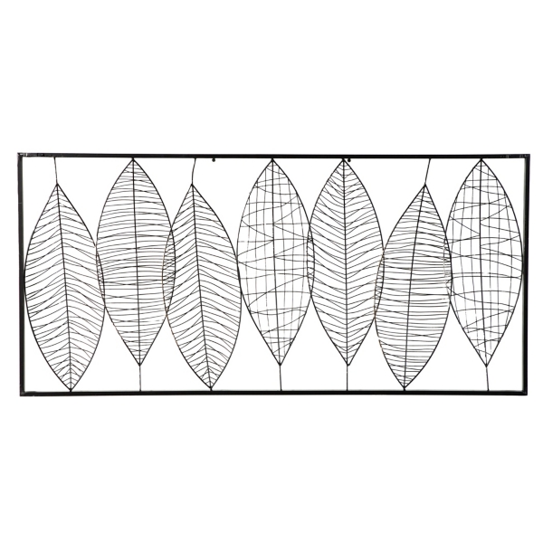 Black Wire Foliage Wall Plaque