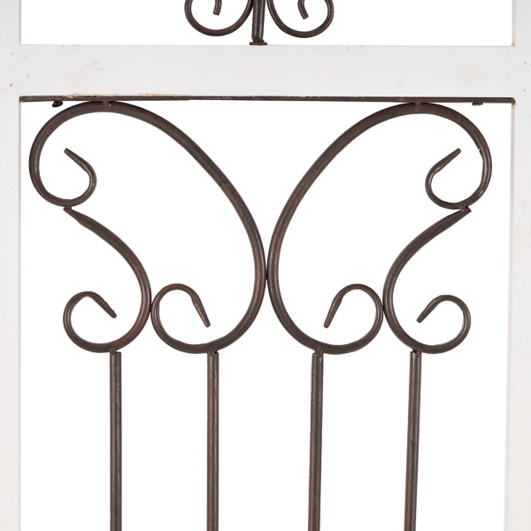 Gray Angelic Scrollwork Panel Wall Plaque