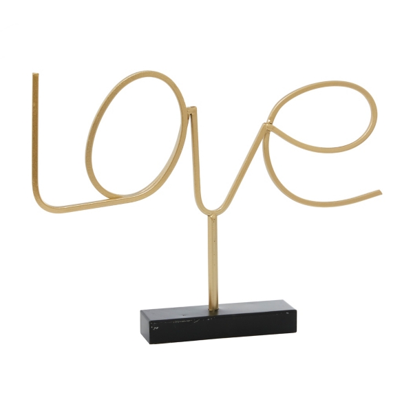 Looping Gold Love Tabletop Sign Kirklands Home