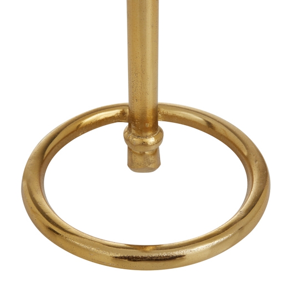 Gold Minimalist Circle Base 3-pc. Candlestick Set