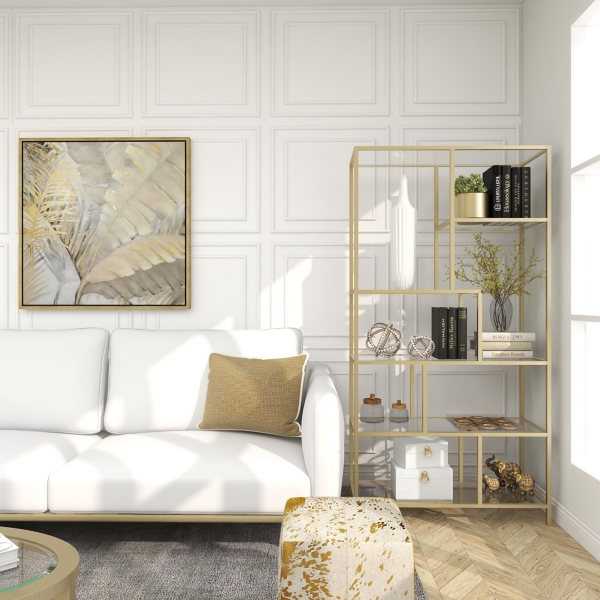 Gold and Ivory Wooden Bead 2-pc. Orb Set