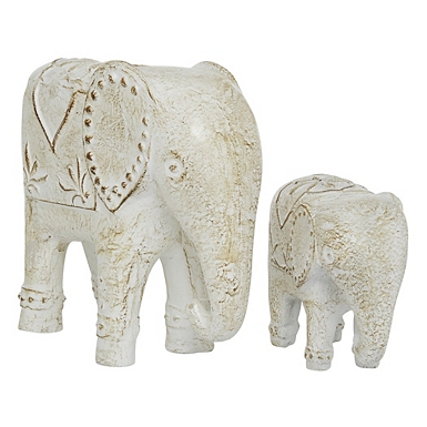 Ceramic Interlocking Elephant Salt & Pepper Shakers