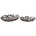 Black Coral Reef Oval Trays, Set of 2