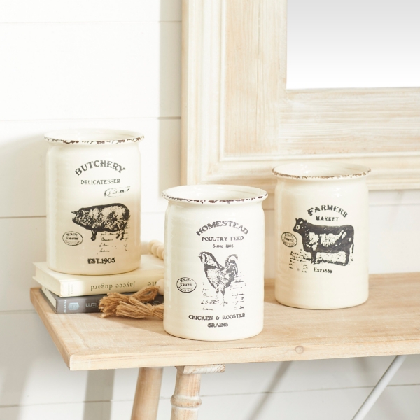 Vintage Homestead 3pc. Utensil Holder Set Kirklands Home