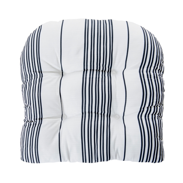 Black and white striped hotsell chair cushions