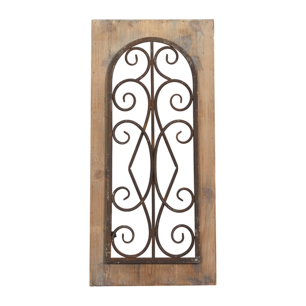 Rustic Wood Frame Cutout Scroll Arch Art | Kirklands Home