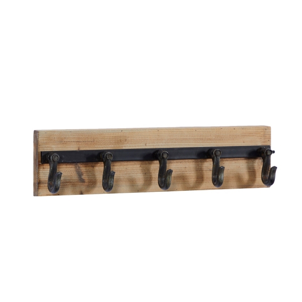 Warm Brown Industrial Iron Wall Hooks