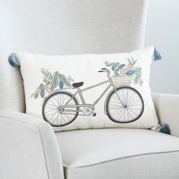 Bicycle throw pillow best sale