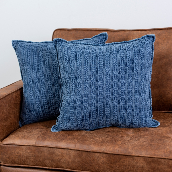 Renata Navy Blue Throw Pillows, Set of 2 Kirklands Home