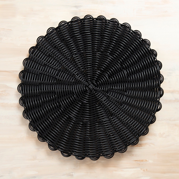 Black Hampton Round Placemat Kirklands Home