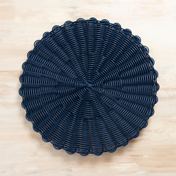 Navy Hampton Round Placemat Kirklands Home