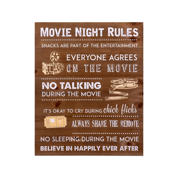 Movie Night Rules Wall Plaque Kirklands Home
