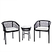 Black Open Weave 3-pc. Conversation Set