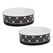 Black 2-pc. Paw Trellis Ceramic Bowls, 6 in.
