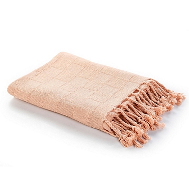 Salmon color throw discount blanket