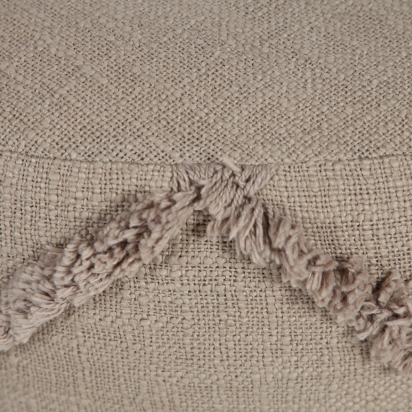 Brown Diamond Tufted Pouf