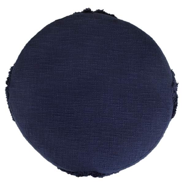 Navy Diamond Tufted Pouf