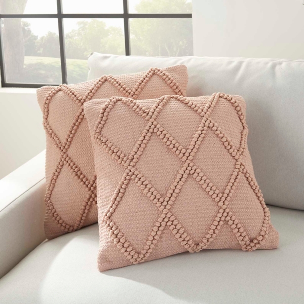 Blush colored shop decorative pillows