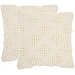 Vanilla Knotted Diamond Throw Pillows, Set of 2