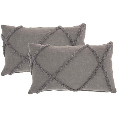 Gray lumbar pillows sale