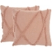 Blush Tufted Abstract Diamond Pillows, Set of 2