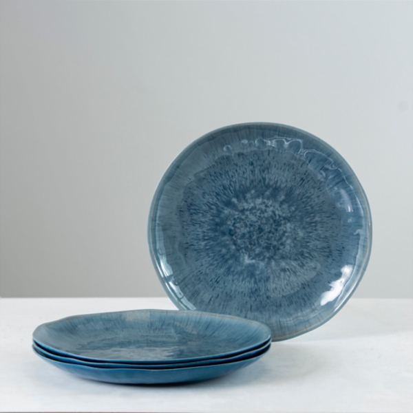 Deep Blue Reactive Dinner Plates, Set of 4 Kirklands Home