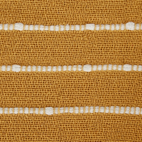Honey Gold Slub Stripe Decorative Throw