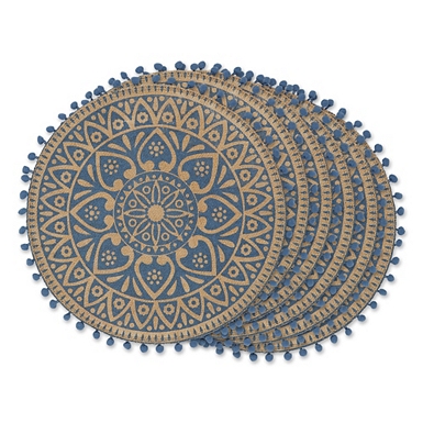 Black and White Reversible Placemats, Set of 4